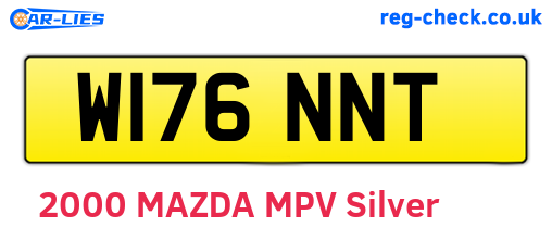 W176NNT are the vehicle registration plates.