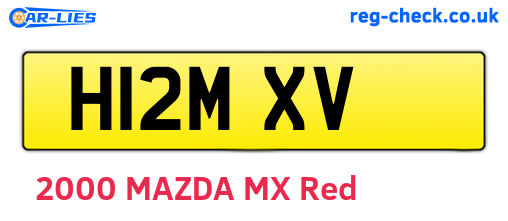 H12MXV are the vehicle registration plates.