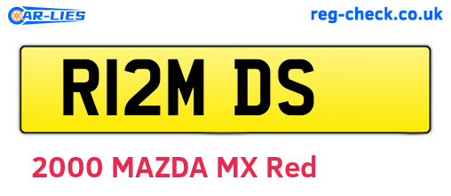 R12MDS are the vehicle registration plates.