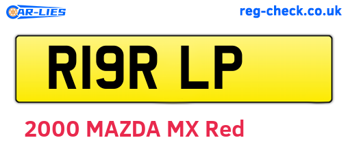 R19RLP are the vehicle registration plates.