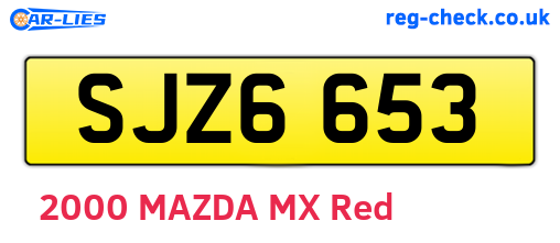 SJZ6653 are the vehicle registration plates.