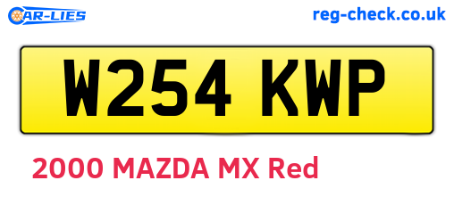W254KWP are the vehicle registration plates.