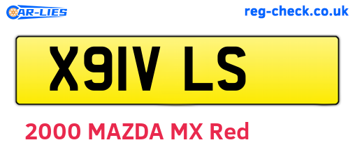 X91VLS are the vehicle registration plates.