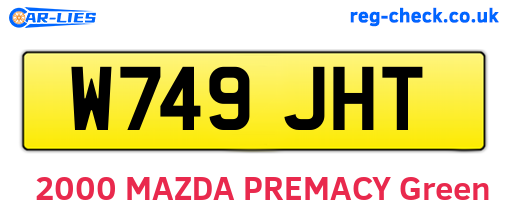 W749JHT are the vehicle registration plates.
