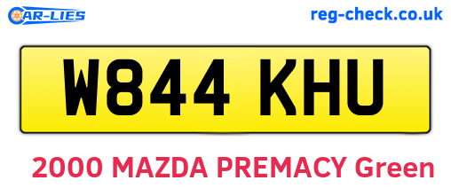 W844KHU are the vehicle registration plates.