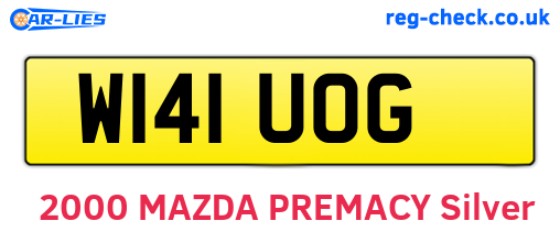 W141UOG are the vehicle registration plates.