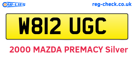 W812UGC are the vehicle registration plates.