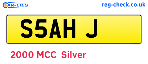 S5AHJ are the vehicle registration plates.