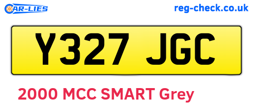 Y327JGC are the vehicle registration plates.