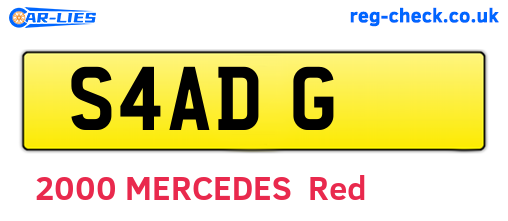 S4ADG are the vehicle registration plates.