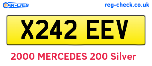 X242EEV are the vehicle registration plates.