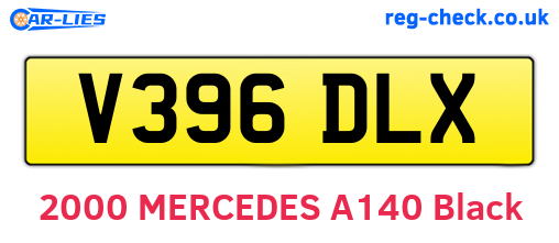 V396DLX are the vehicle registration plates.