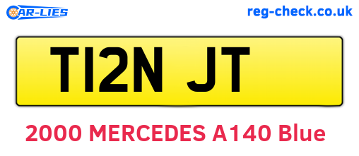T12NJT are the vehicle registration plates.