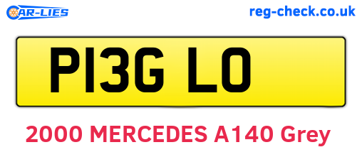 P13GLO are the vehicle registration plates.