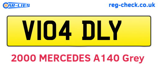 V104DLY are the vehicle registration plates.