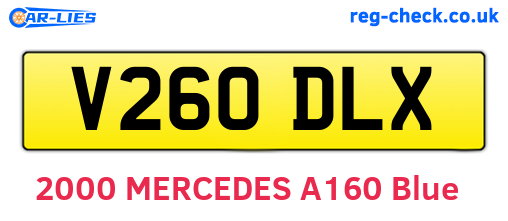 V260DLX are the vehicle registration plates.