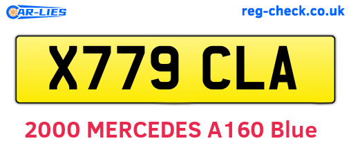 X779CLA are the vehicle registration plates.