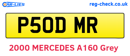 P50DMR are the vehicle registration plates.