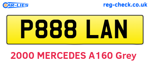 P888LAN are the vehicle registration plates.