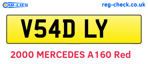 V54DLY are the vehicle registration plates.