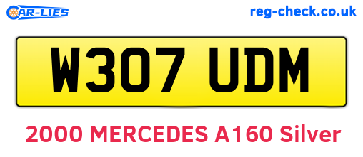 W307UDM are the vehicle registration plates.