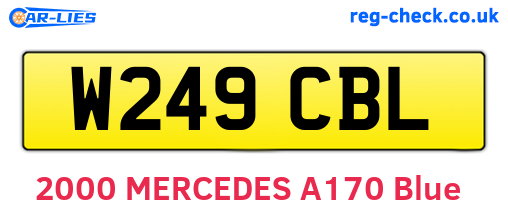 W249CBL are the vehicle registration plates.