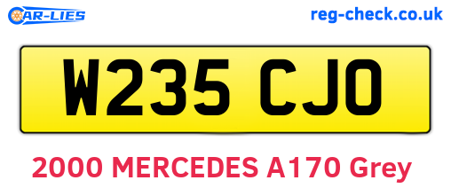 W235CJO are the vehicle registration plates.
