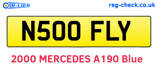 N500FLY are the vehicle registration plates.