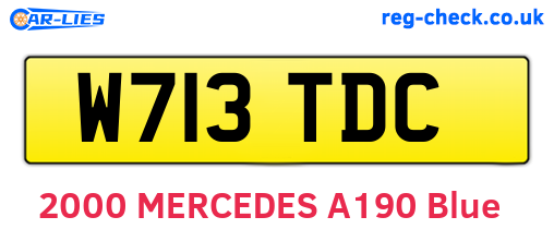 W713TDC are the vehicle registration plates.