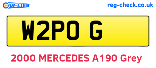 W2POG are the vehicle registration plates.