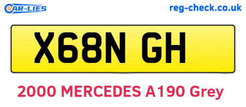 X68NGH are the vehicle registration plates.