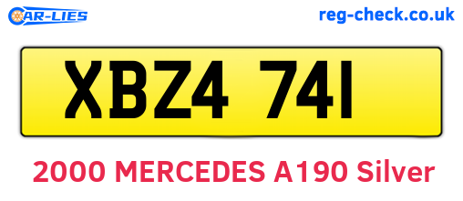 XBZ4741 are the vehicle registration plates.