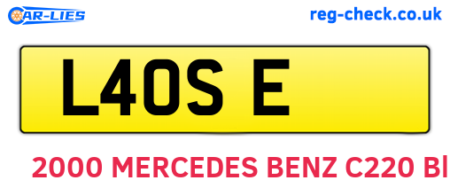 L4OSE are the vehicle registration plates.