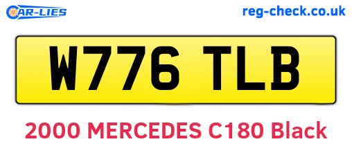 W776TLB are the vehicle registration plates.