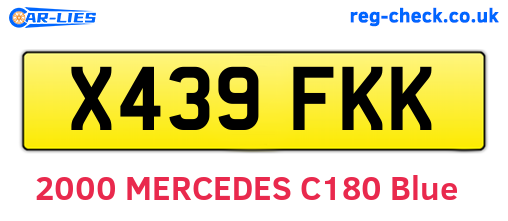 X439FKK are the vehicle registration plates.