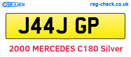 J44JGP are the vehicle registration plates.
