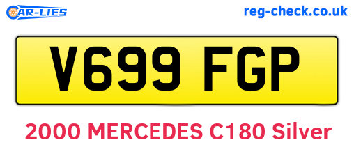 V699FGP are the vehicle registration plates.