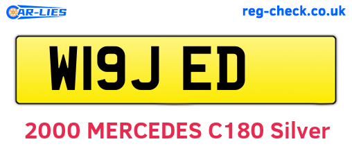 W19JED are the vehicle registration plates.