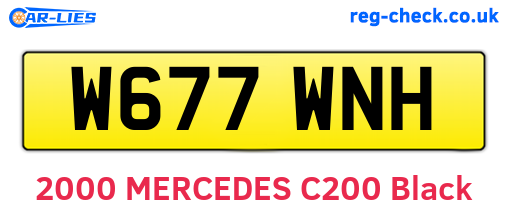 W677WNH are the vehicle registration plates.