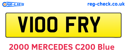 V100FRY are the vehicle registration plates.