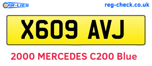 X609AVJ are the vehicle registration plates.
