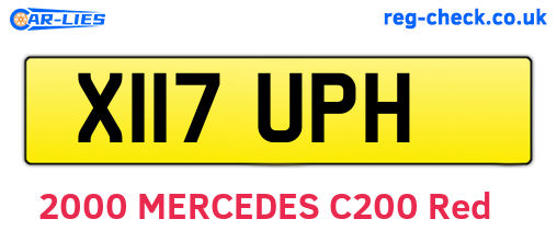 X117UPH are the vehicle registration plates.