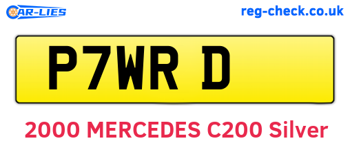P7WRD are the vehicle registration plates.