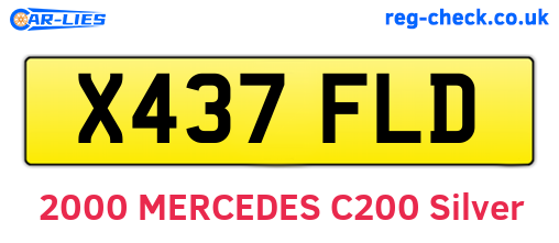 X437FLD are the vehicle registration plates.