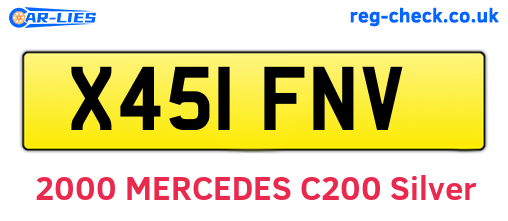 X451FNV are the vehicle registration plates.