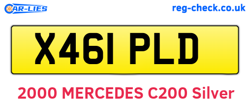 X461PLD are the vehicle registration plates.