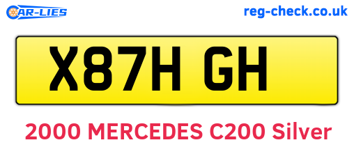 X87HGH are the vehicle registration plates.