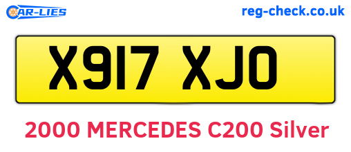 X917XJO are the vehicle registration plates.