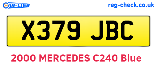 X379JBC are the vehicle registration plates.