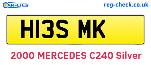 H13SMK are the vehicle registration plates.